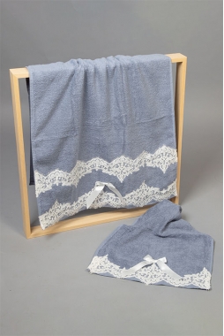 Art.1902 - Coppia asciugamani in spugna