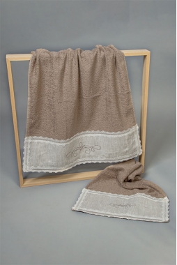 Art.1910 - Coppia asciugamani in spugna